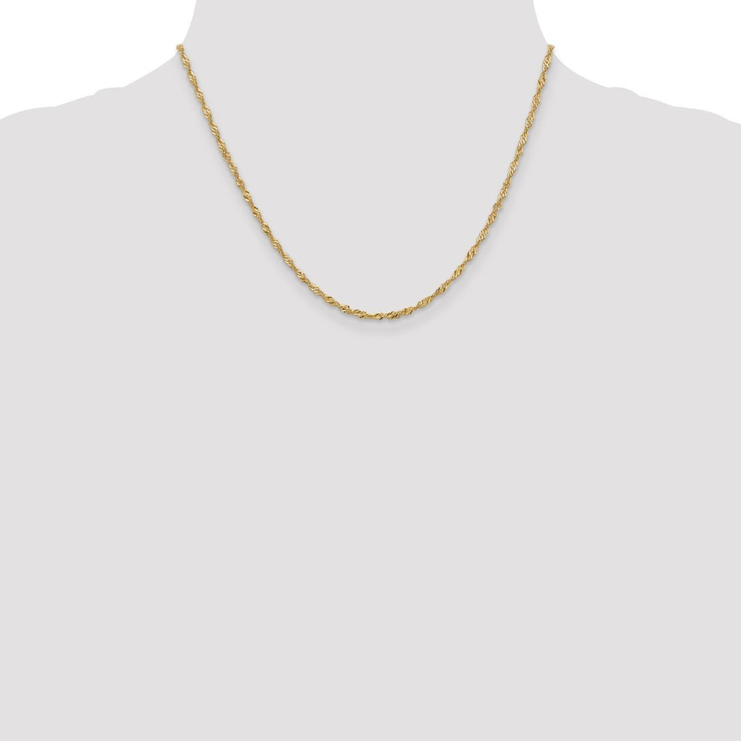 Gold 1.9mm Singapore Chain, 18