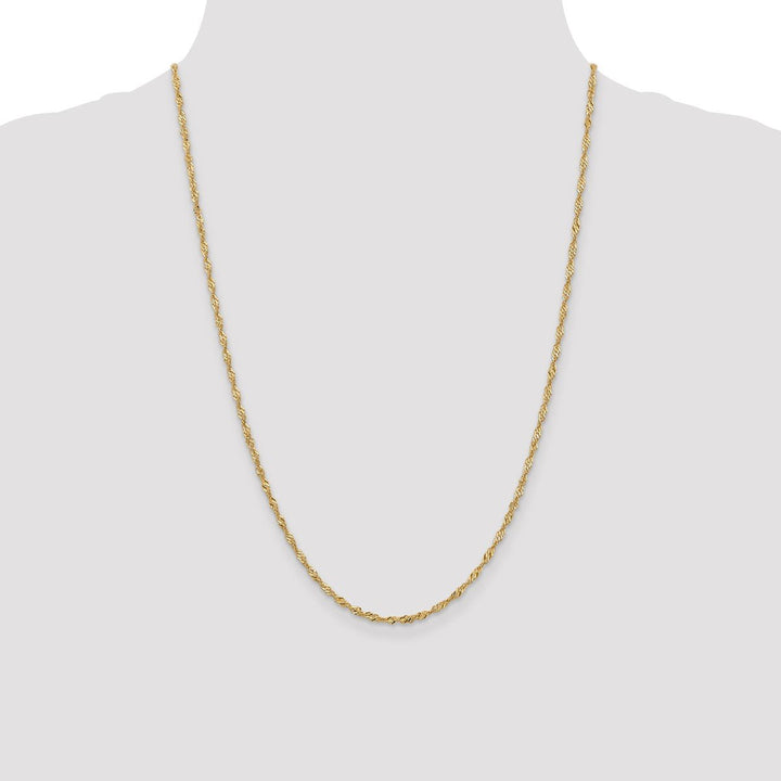 Gold 1.9mm Singapore Chain, 24" - Chain - Design Jewellers Edmonton