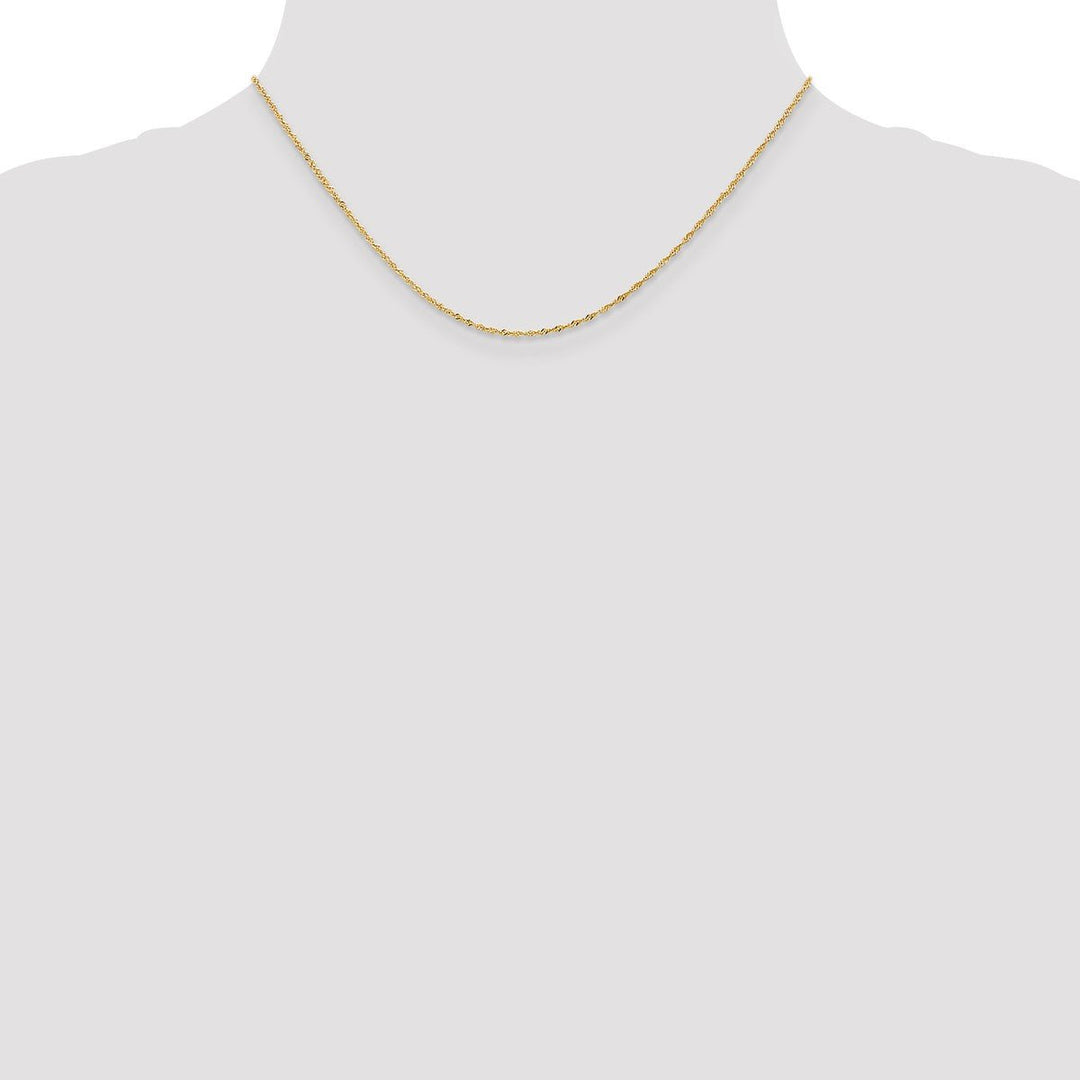 Gold 1mm Singapore Chain, 16