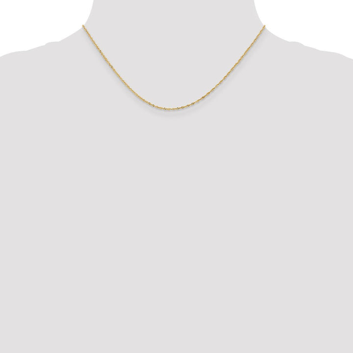 Gold 1mm Singapore Chain, 16" - Chain - Design Jewellers Edmonton