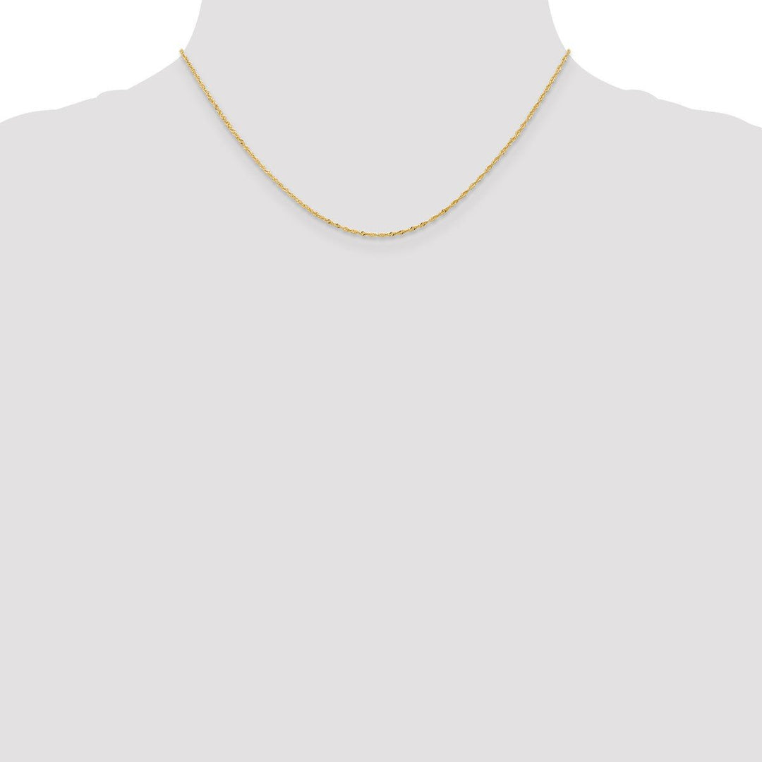 Gold 1mm Singapore Chain, 16