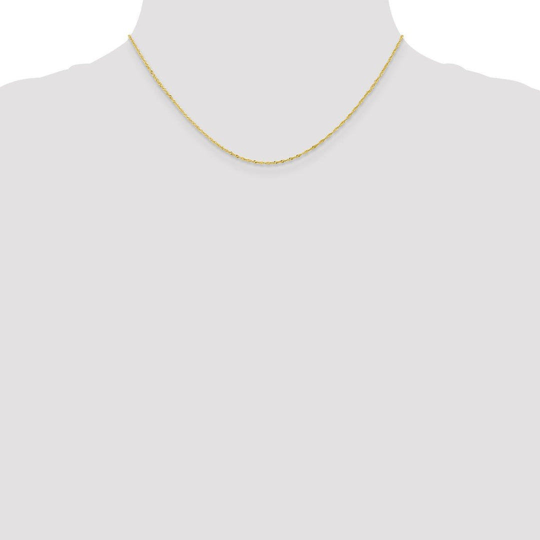 Gold 1mm Singapore Chain, 16