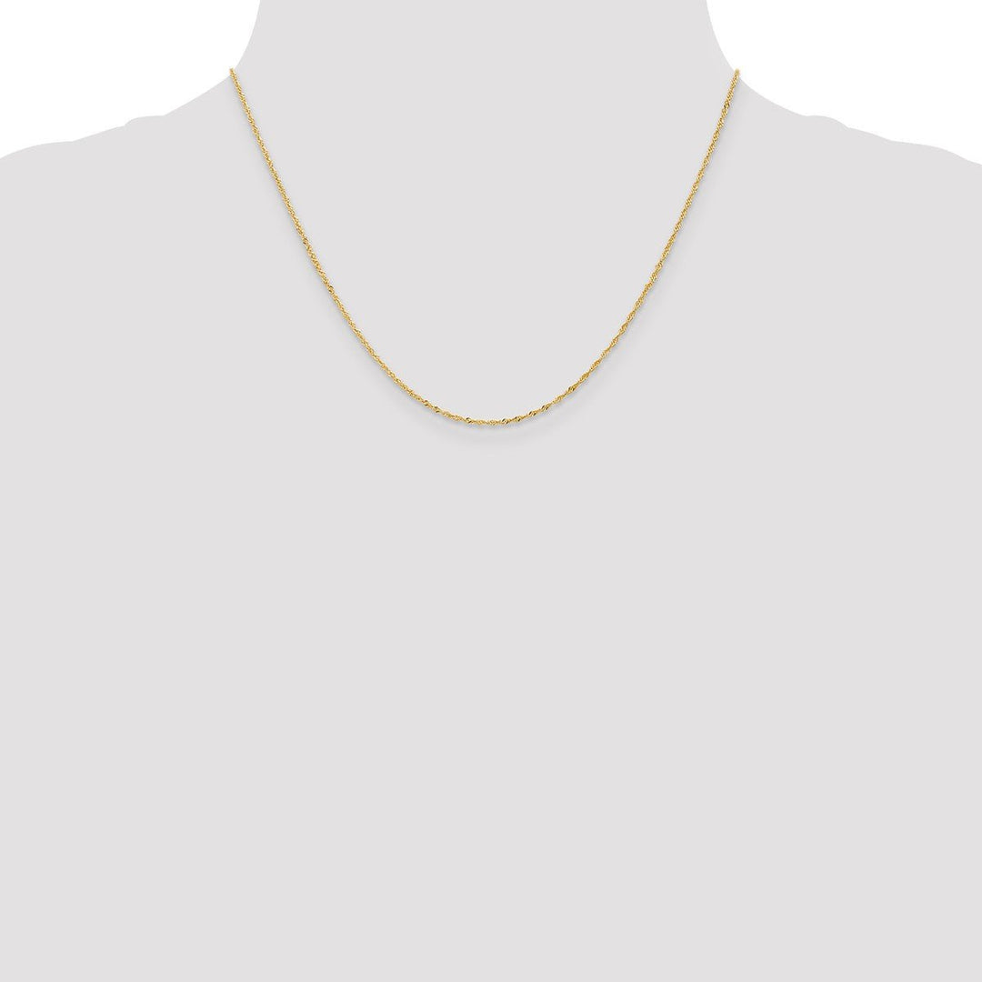 Gold 1mm Singapore Chain, 18