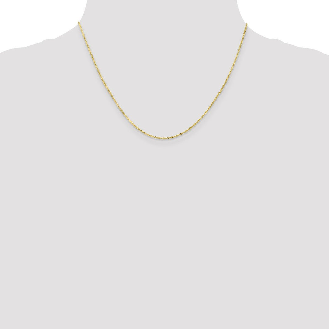 Gold 1mm Singapore Chain, 18