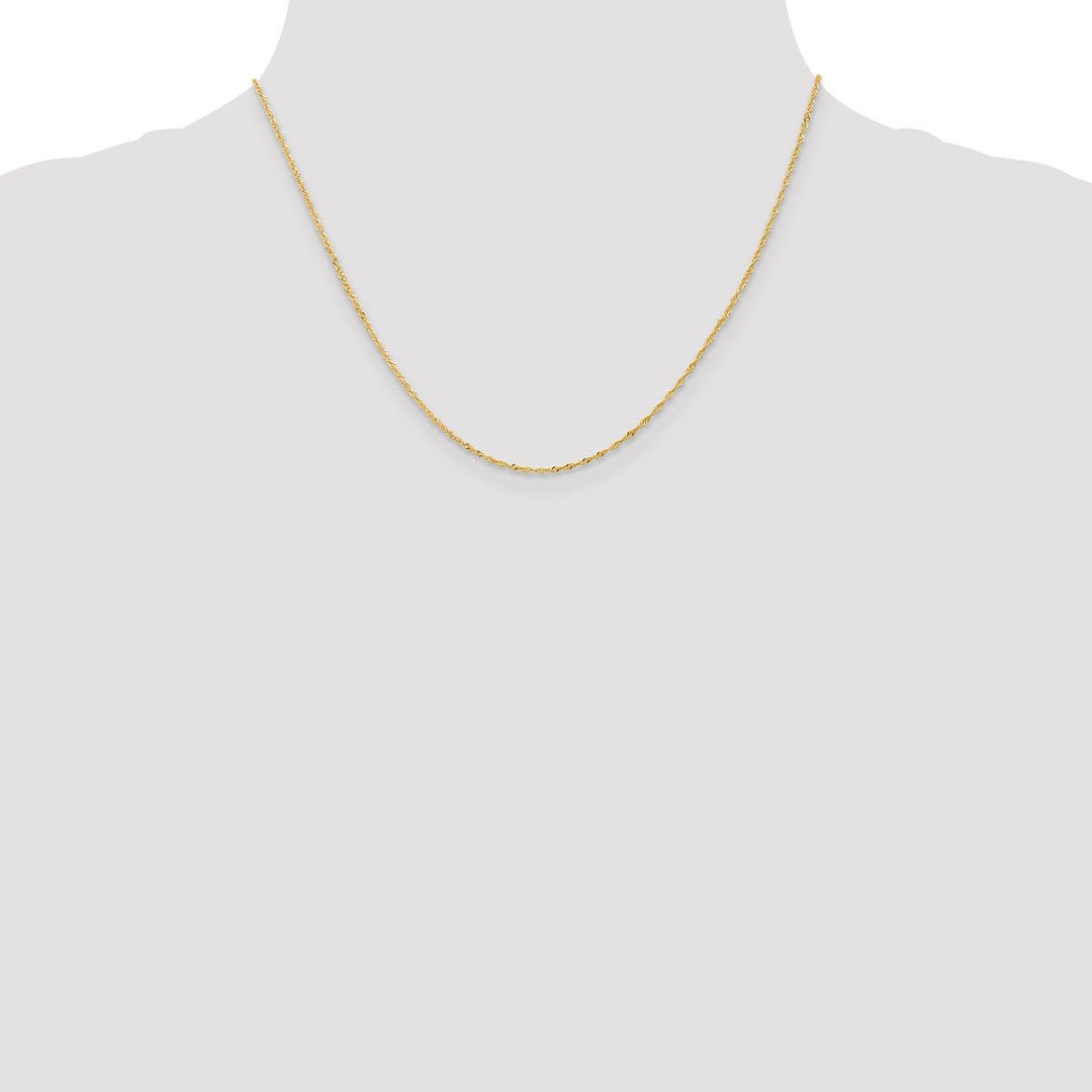 Gold 1mm Singapore Chain, 18