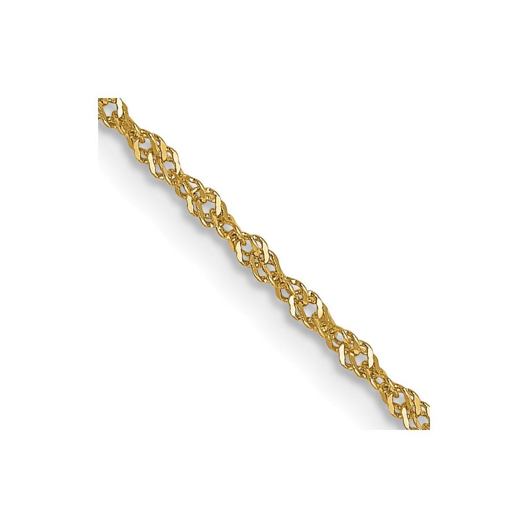 Gold 1mm Singapore Chain, 20"