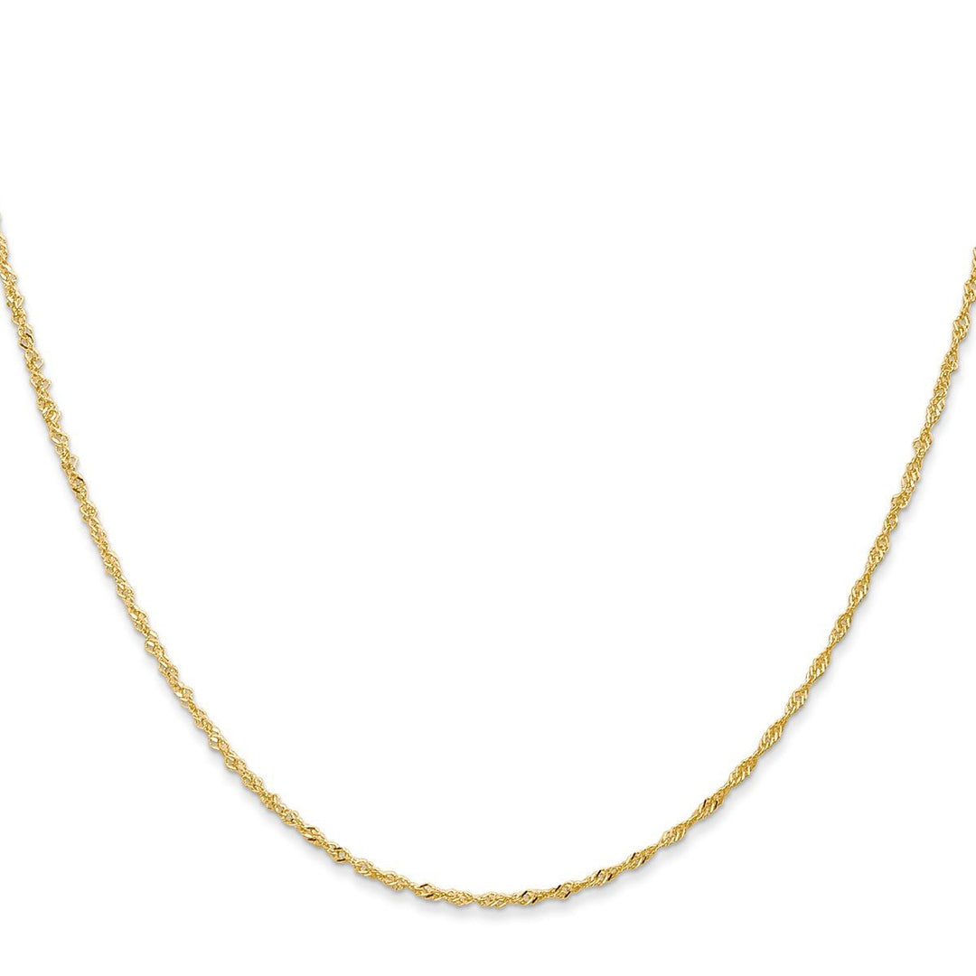 Gold 1mm Singapore Chain, 22
