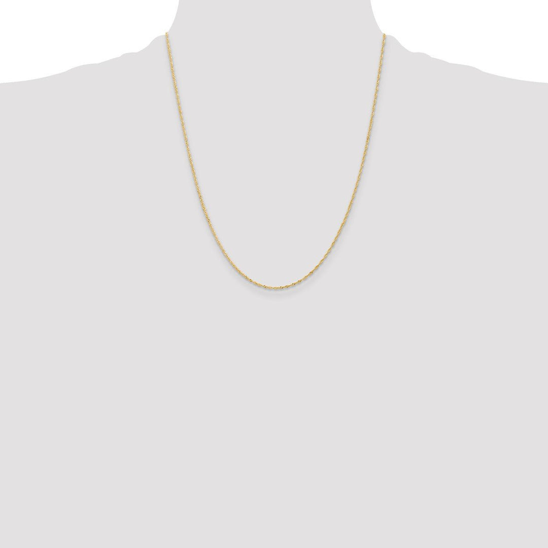 Gold 1mm Singapore Chain, 22
