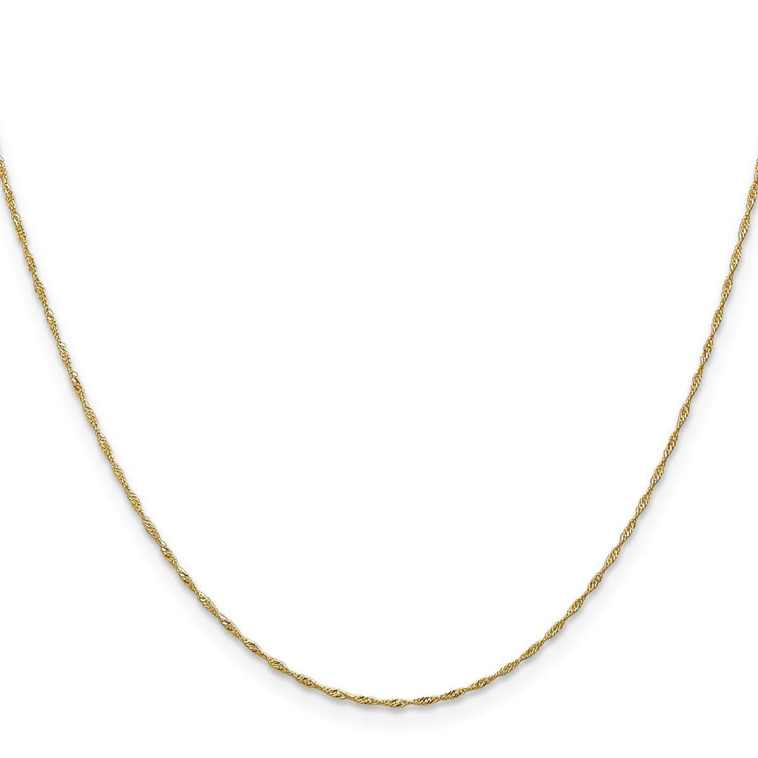 Gold 1mm Singapore Chain, 24