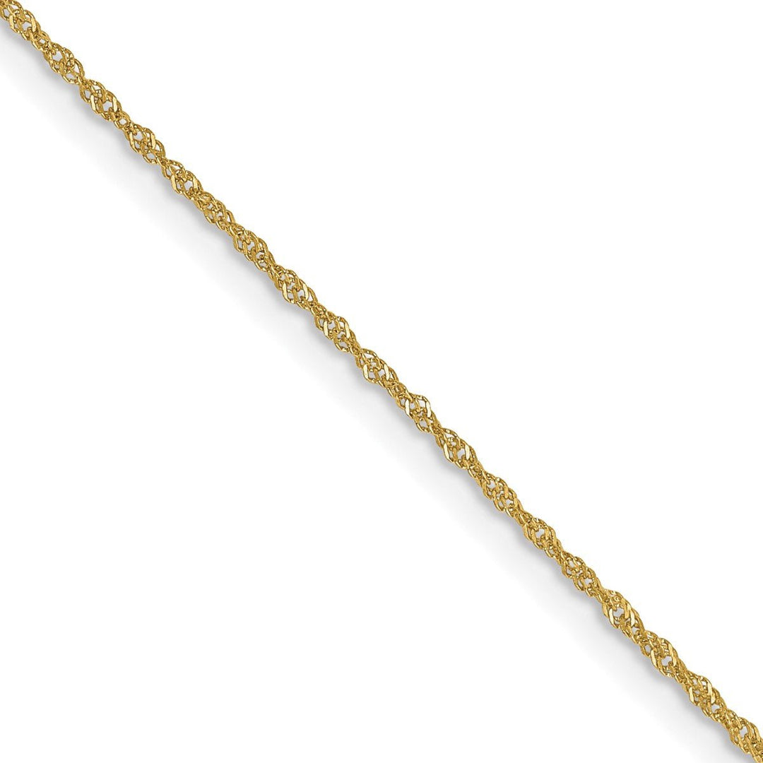 Gold 1mm Singapore Chain, 24"