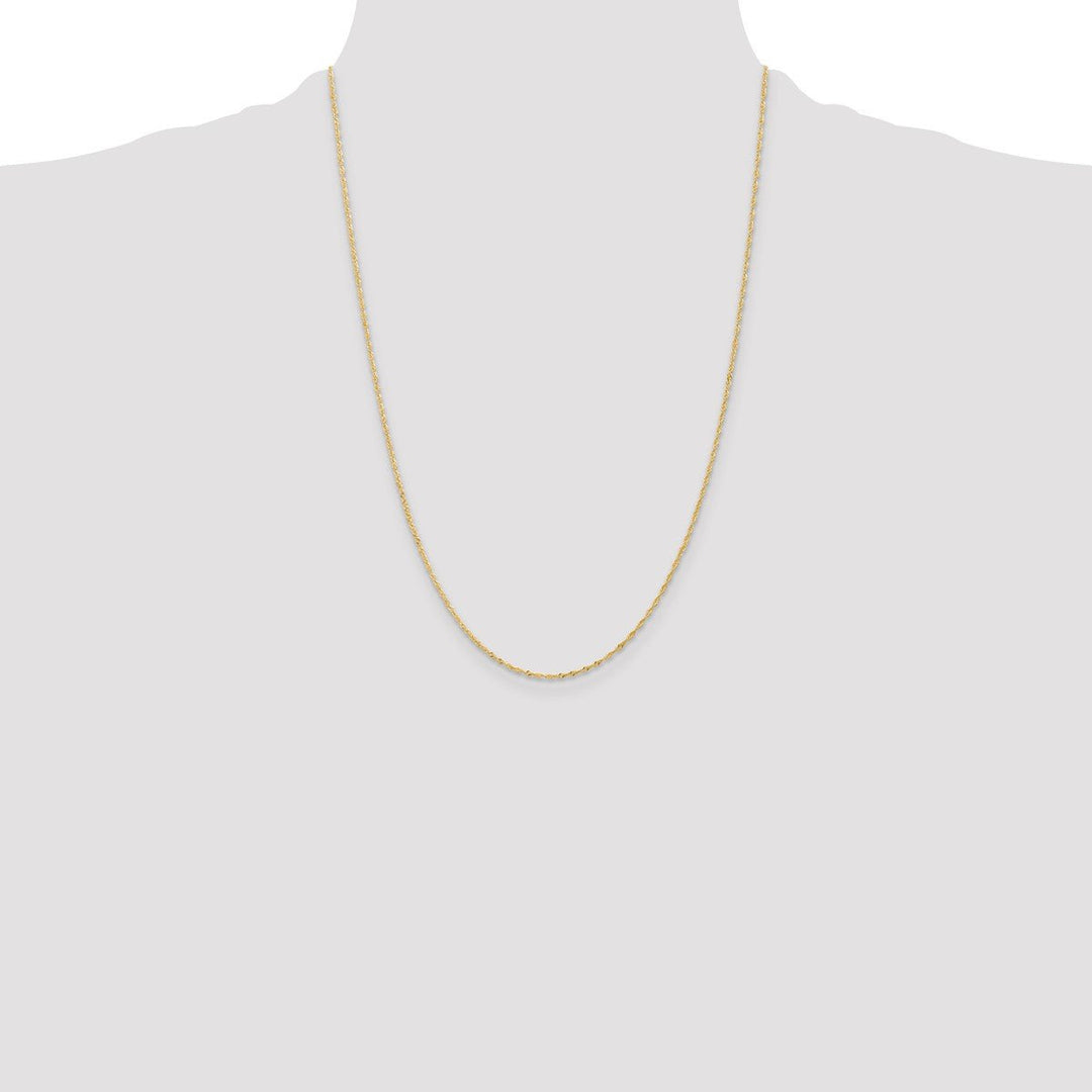 Gold 1mm Singapore Chain, 24