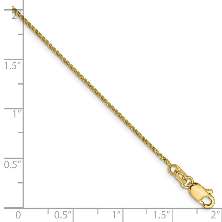 Gold 1mm Spiga (Wheat) Anklet, 9" - Anklet - Design Jewellers Edmonton