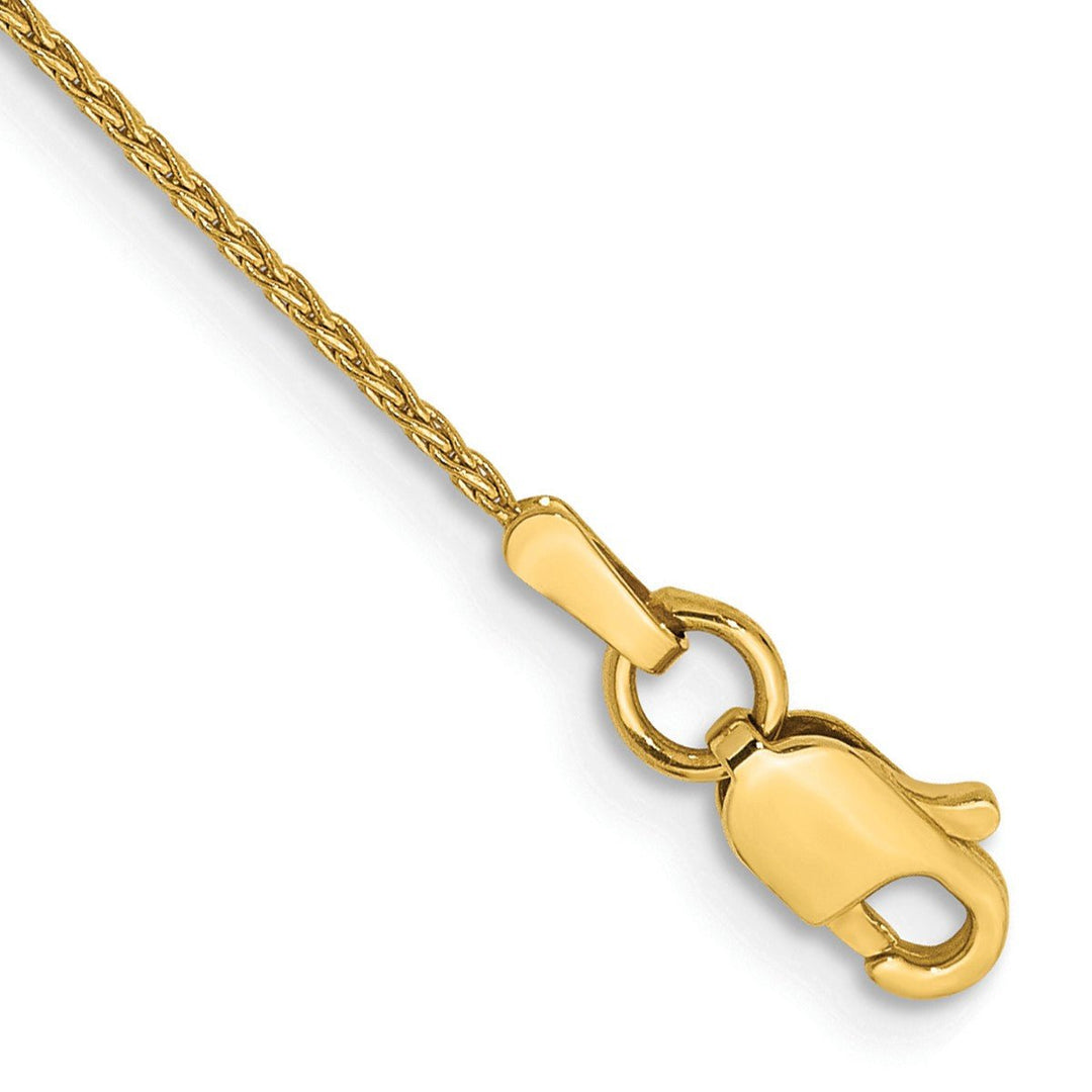 Gold 1mm Spiga (Wheat) Chain, 10"