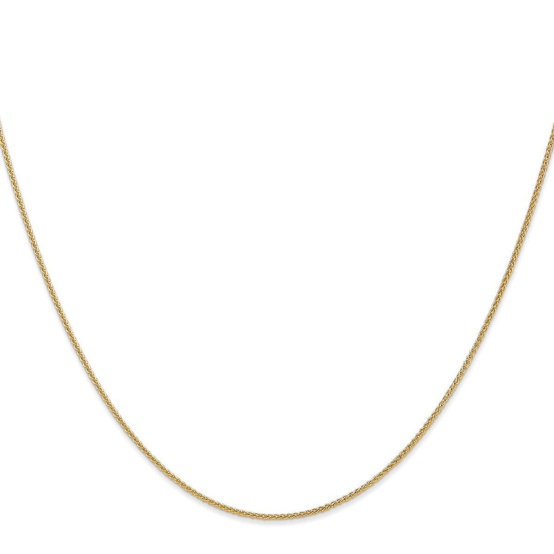 Gold 1mm Spiga (Wheat) Chain, 16