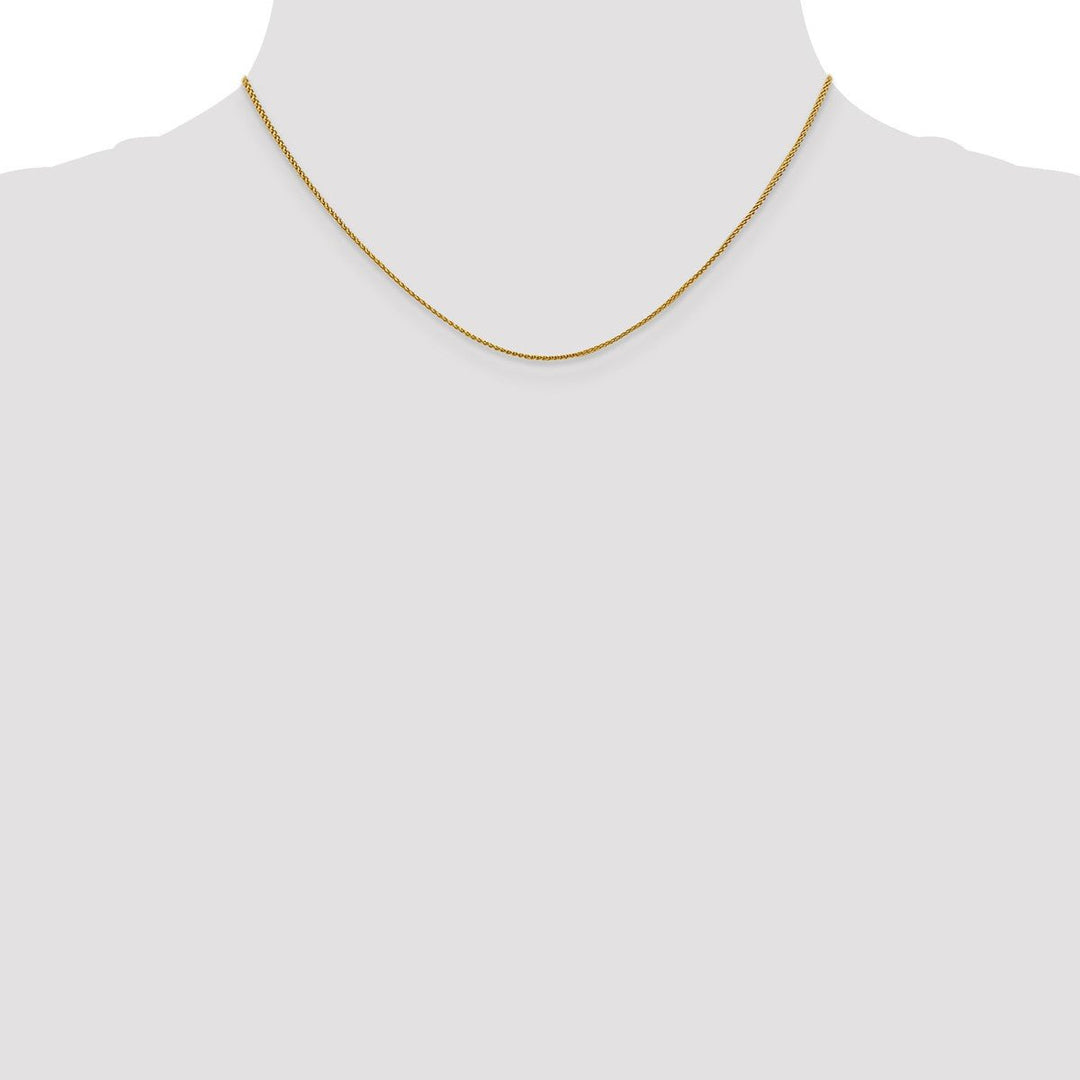Gold 1mm Spiga (Wheat) Chain, 16