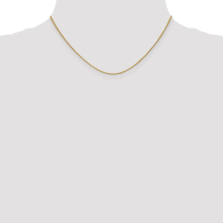 Gold 1mm Spiga (Wheat) Chain, 16" - Chain - Design Jewellers Edmonton