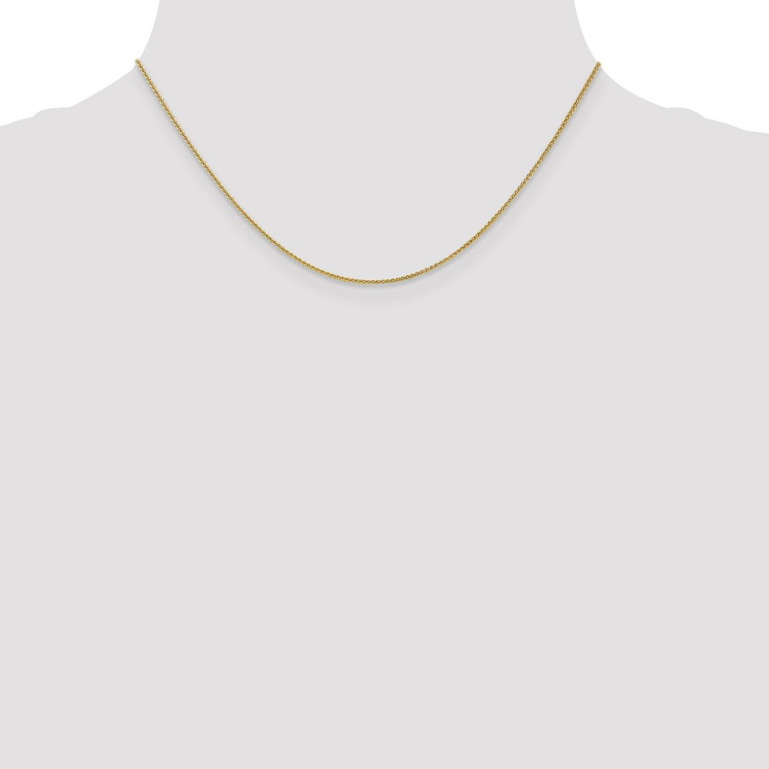 Gold 1mm Spiga (Wheat) Chain, 16