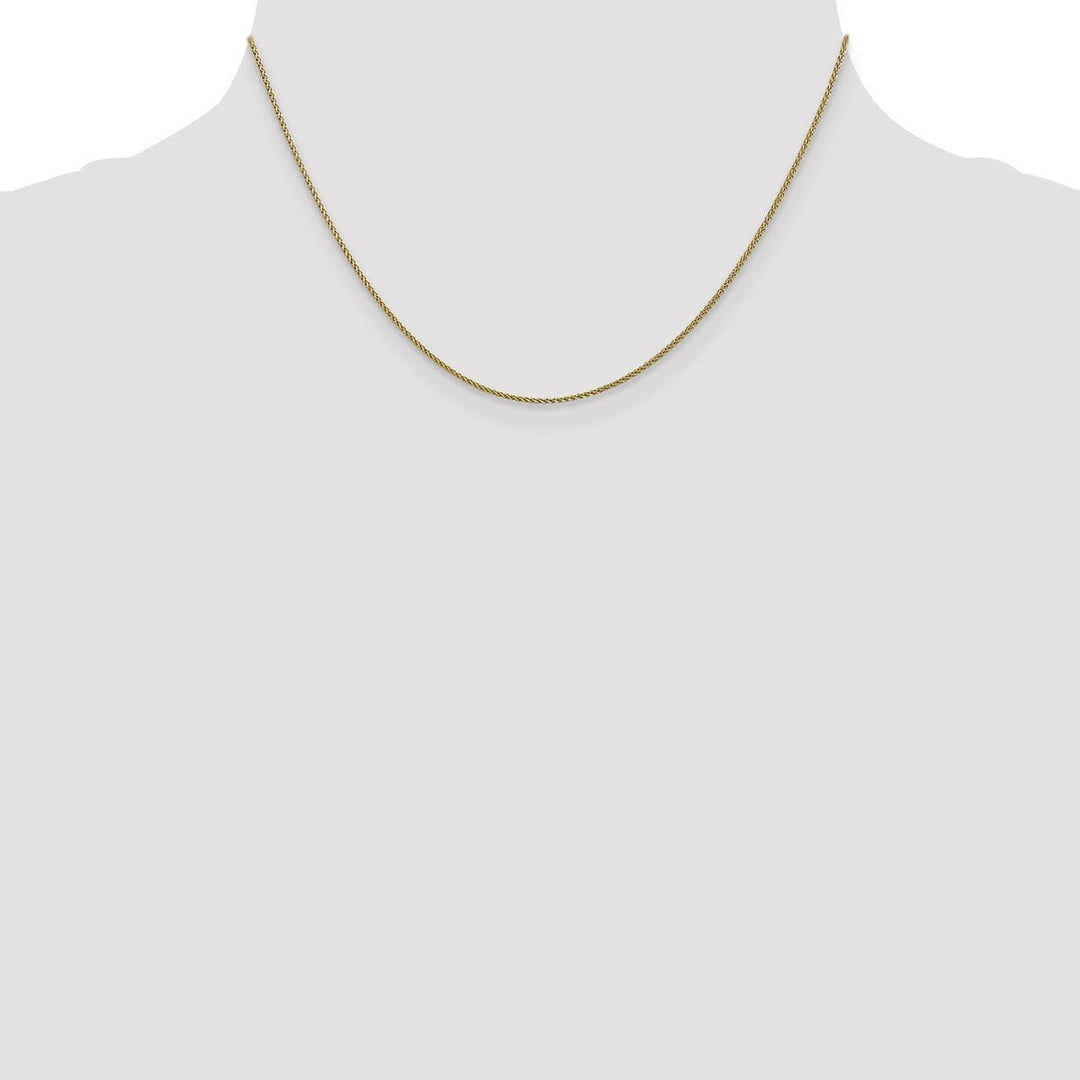 Gold 1mm Spiga (Wheat) Chain, 16