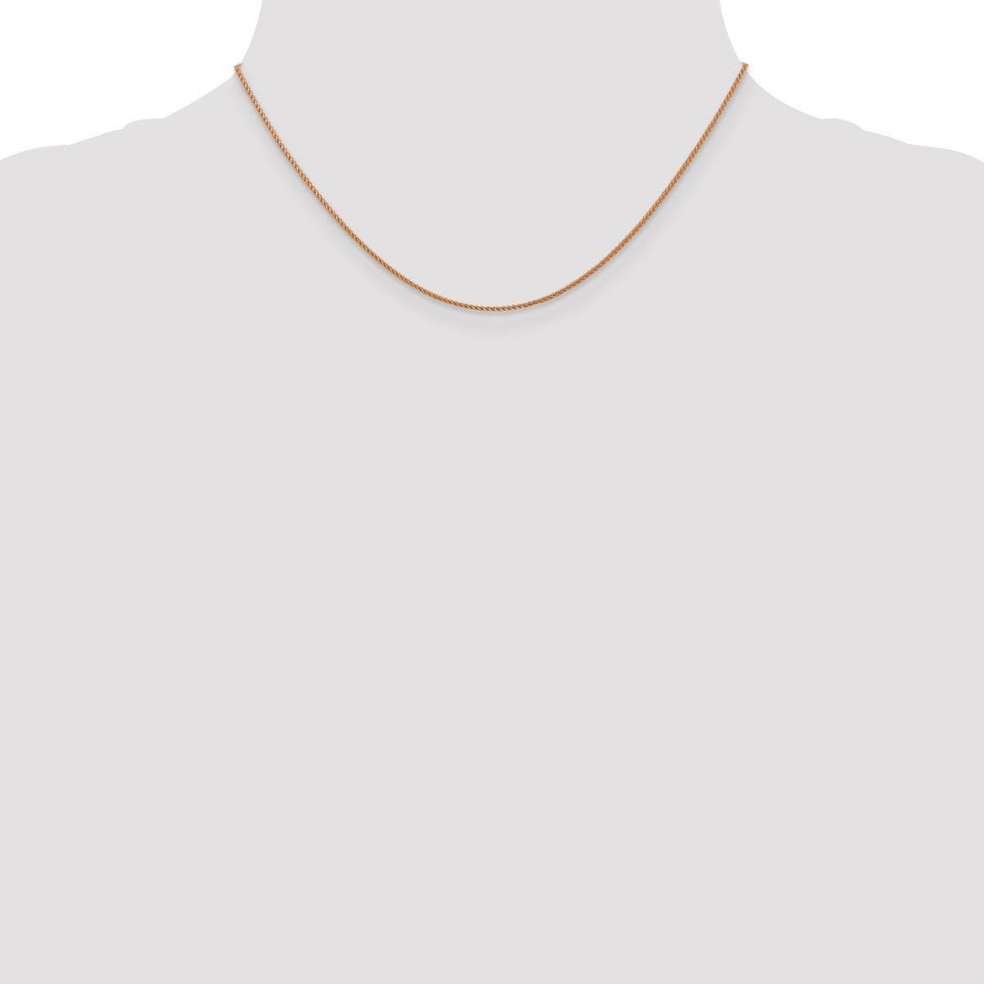 Gold 1mm Spiga (Wheat) Chain, 16