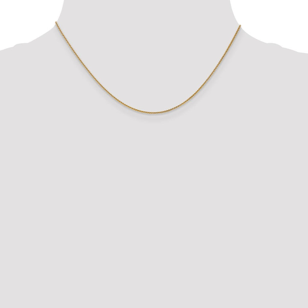 Gold 1mm Spiga (Wheat) Chain, 16