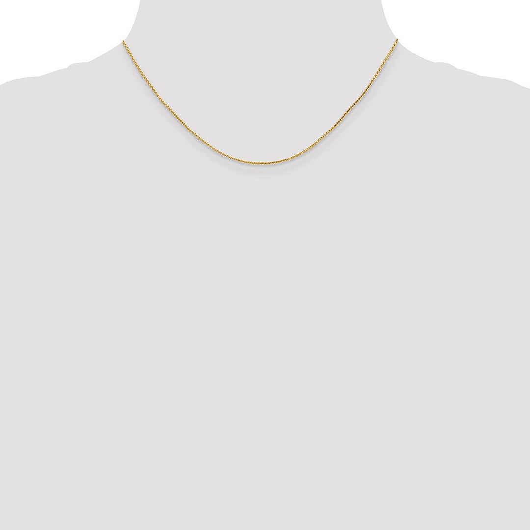 Gold 1mm Spiga (Wheat) Chain, 16