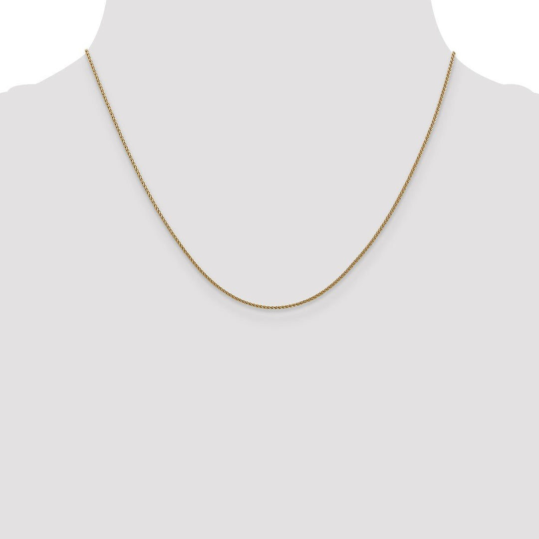 Gold 1mm Spiga (Wheat) Chain, 18