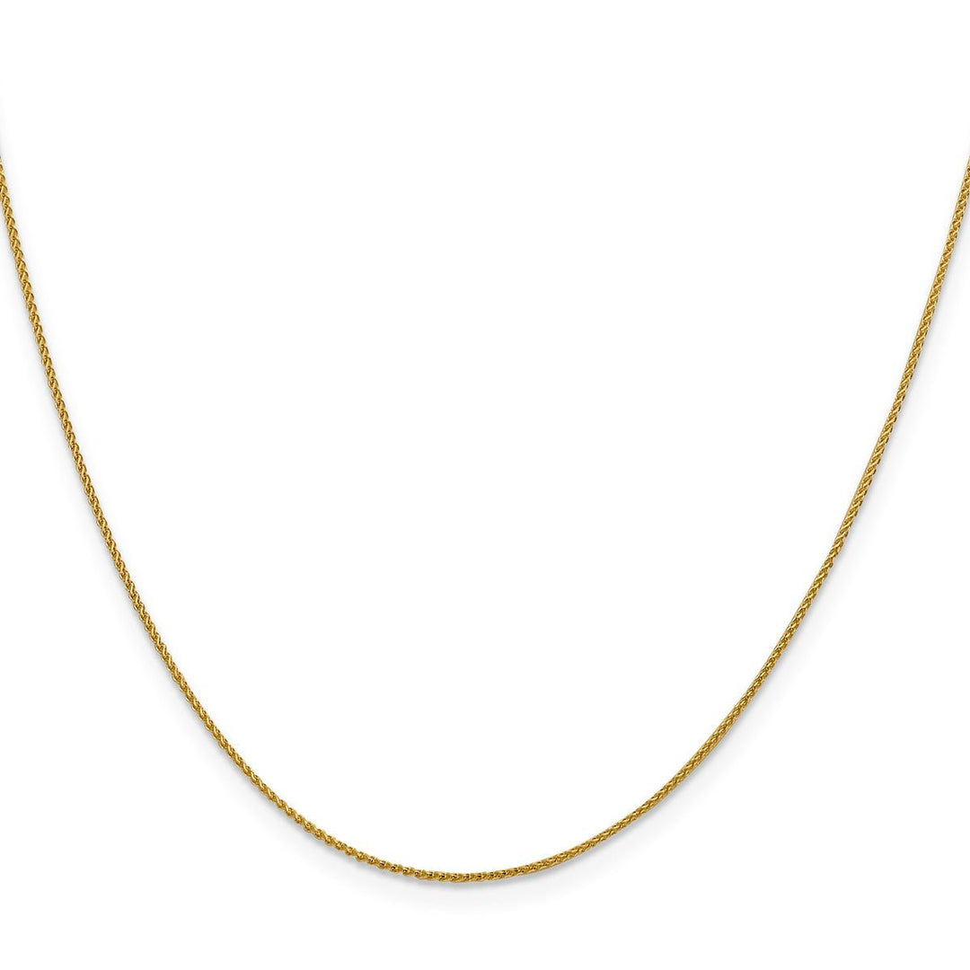 Gold 1mm Spiga (Wheat) Chain, 18