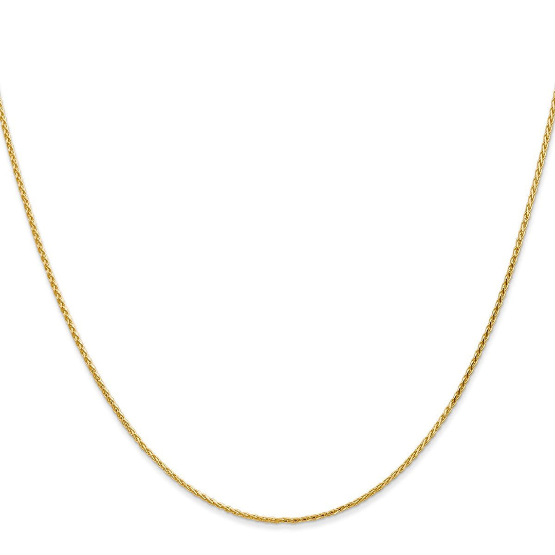 Gold 1mm Spiga (Wheat) Chain, 18