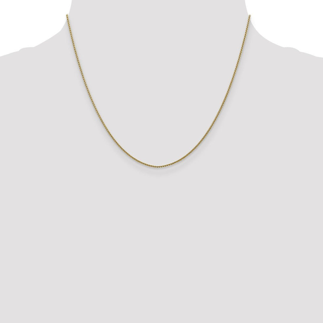 Gold 1mm Spiga (Wheat) Chain, 18