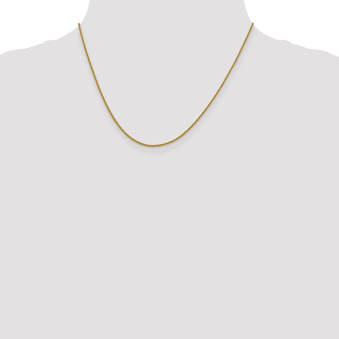 Gold 1mm Spiga (Wheat) Chain, 18