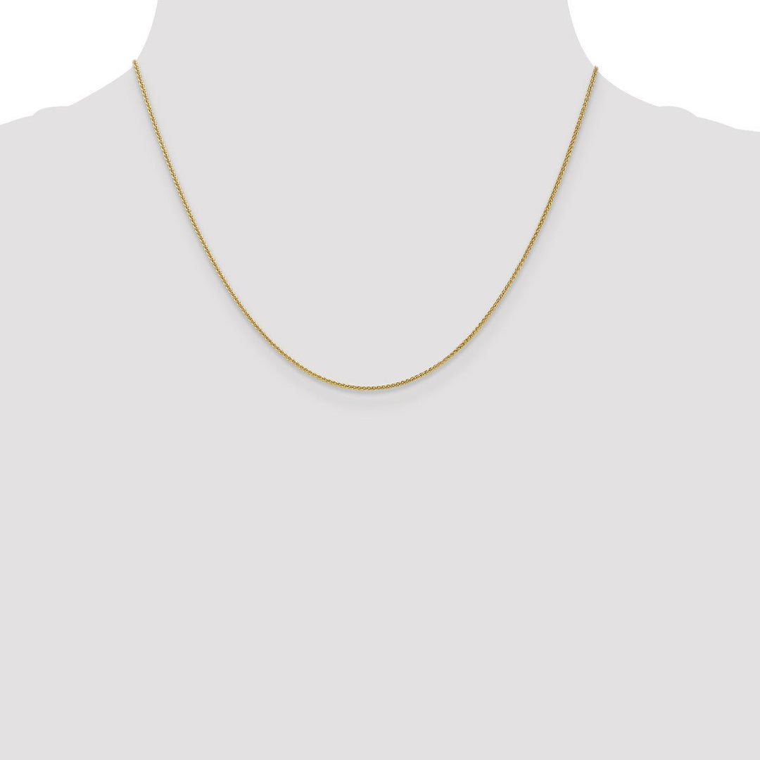 Gold 1mm Spiga (Wheat) Chain, 18