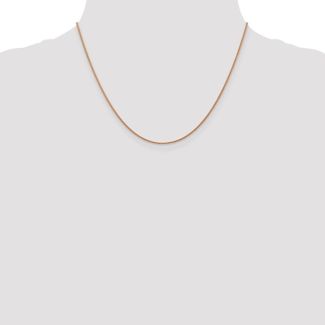 Gold 1mm Spiga (Wheat) Chain, 18