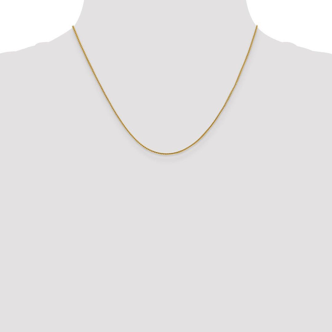 Gold 1mm Spiga (Wheat) Chain, 18