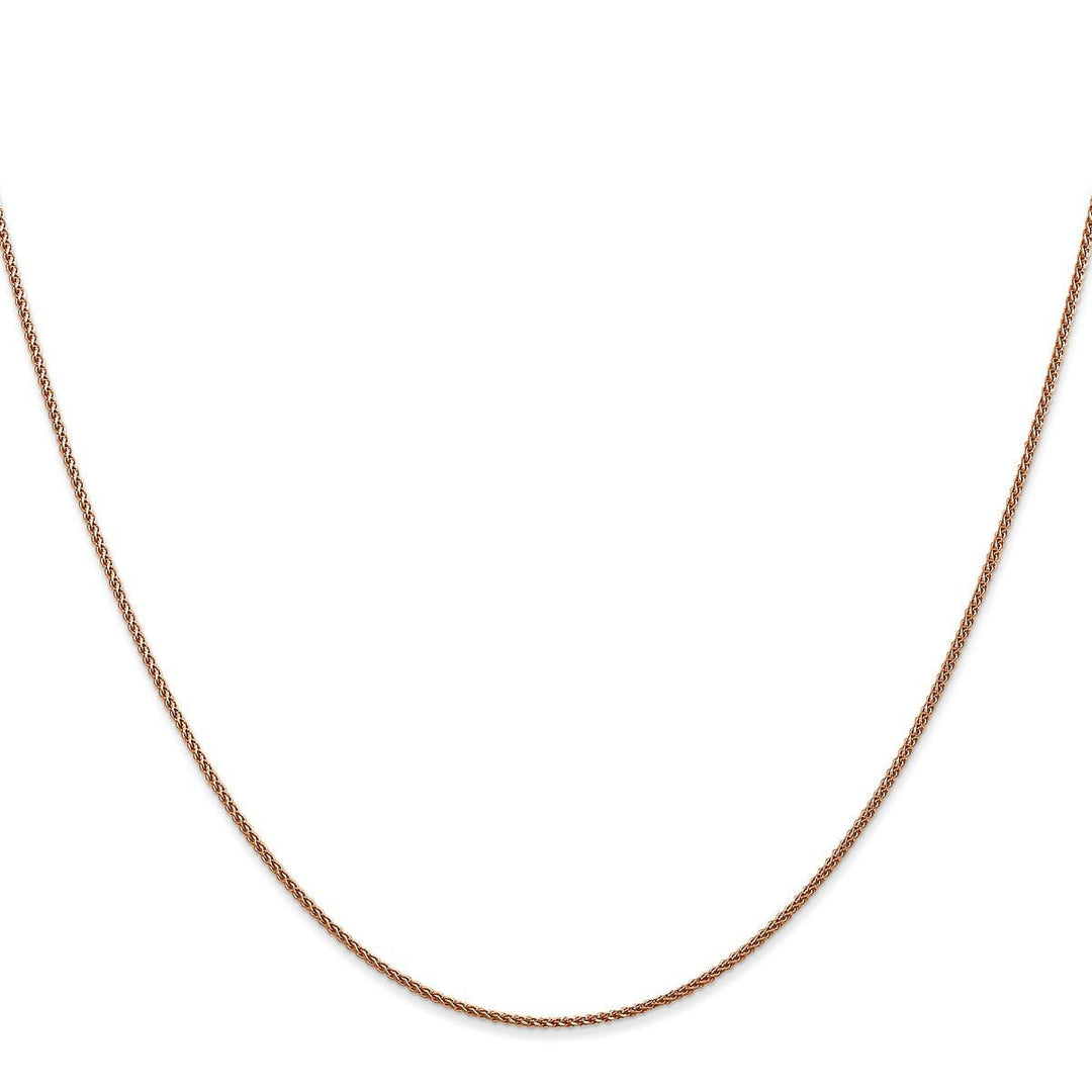 Gold 1mm Spiga (Wheat) Chain, 18