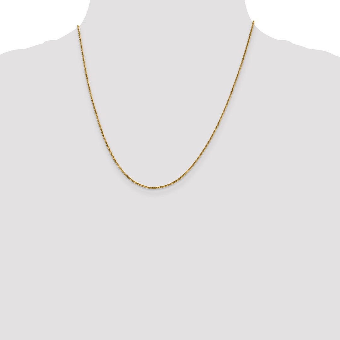 Gold 1mm Spiga (Wheat) Chain, 20