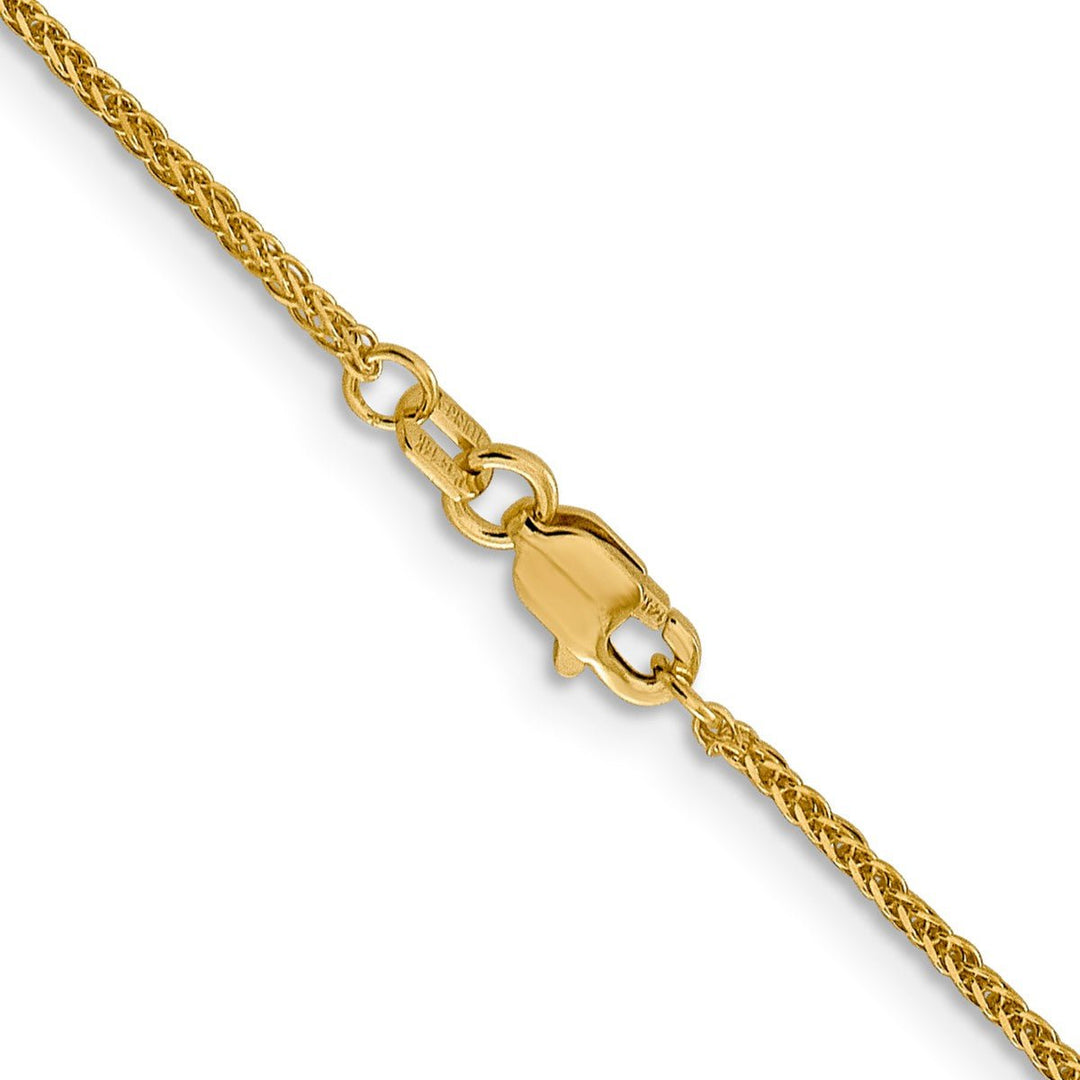 Gold 1mm Spiga (Wheat) Chain, 20
