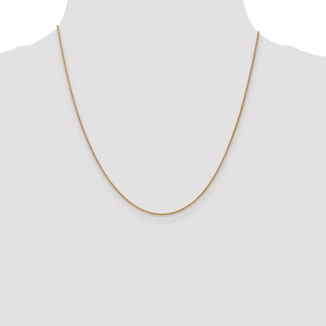 Gold 1mm Spiga (Wheat) Chain, 20