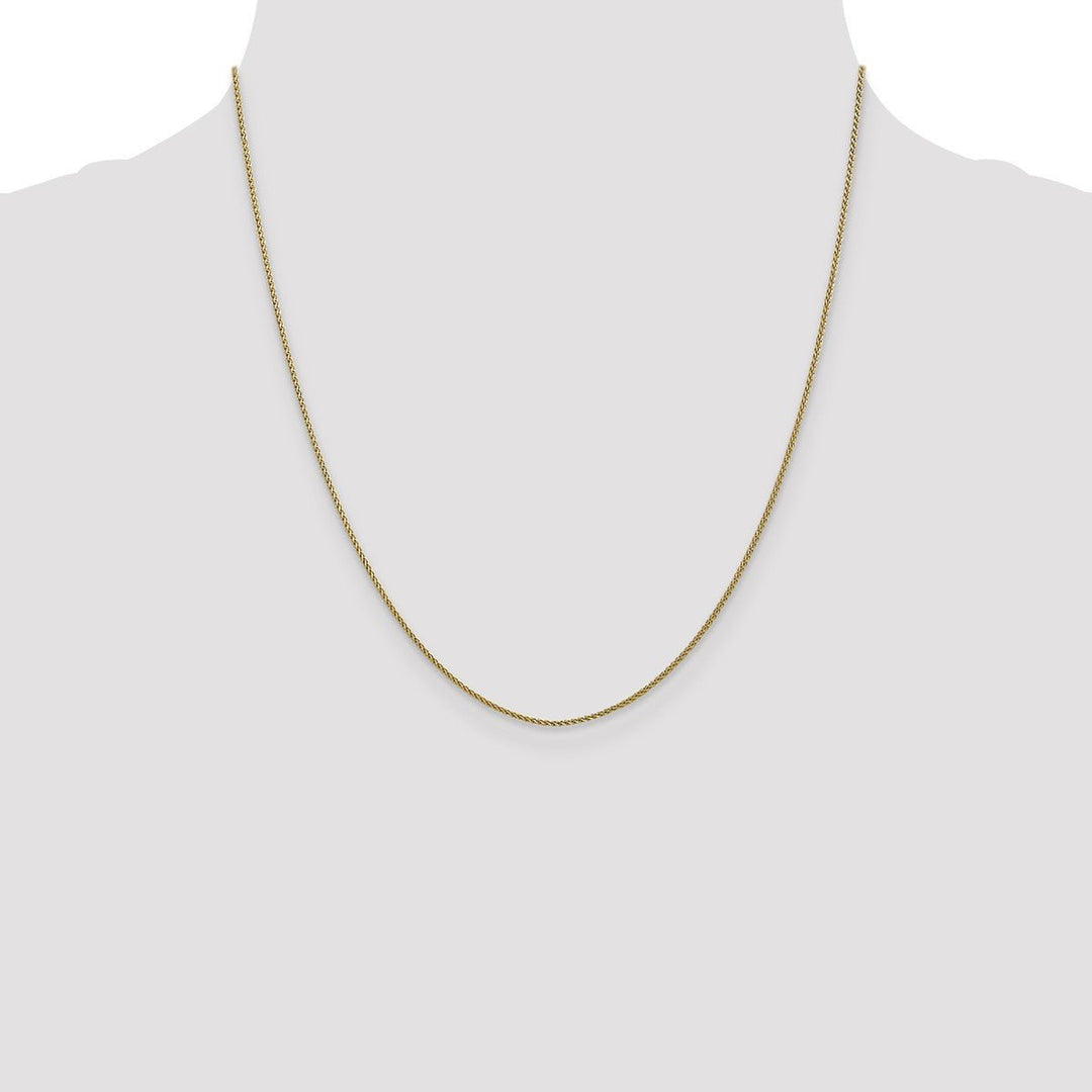 Gold 1mm Spiga (Wheat) Chain, 20