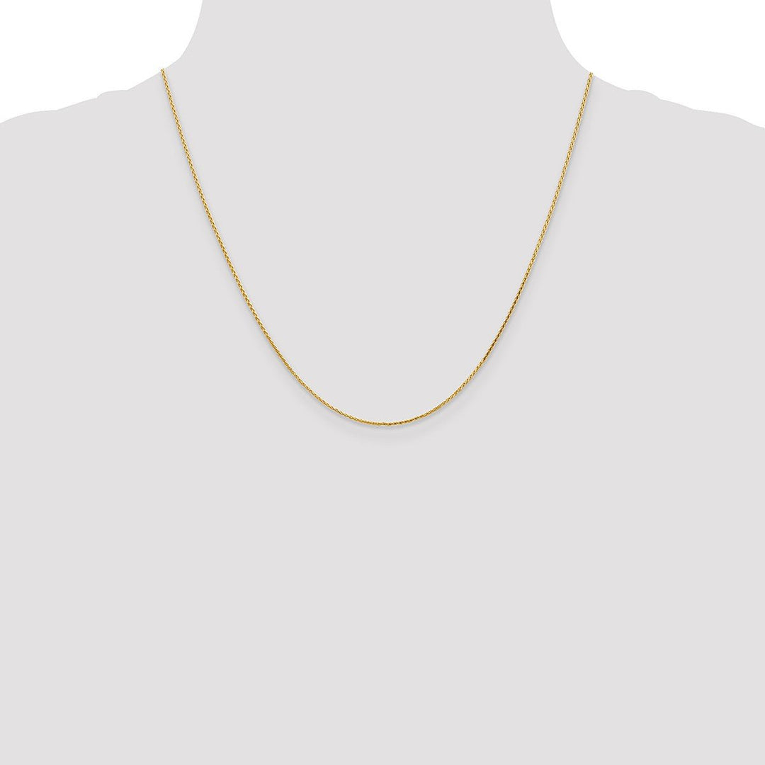 Gold 1mm Spiga (Wheat) Chain, 20