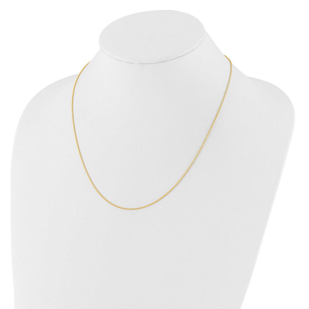Gold 1mm Spiga (Wheat) Chain, 22