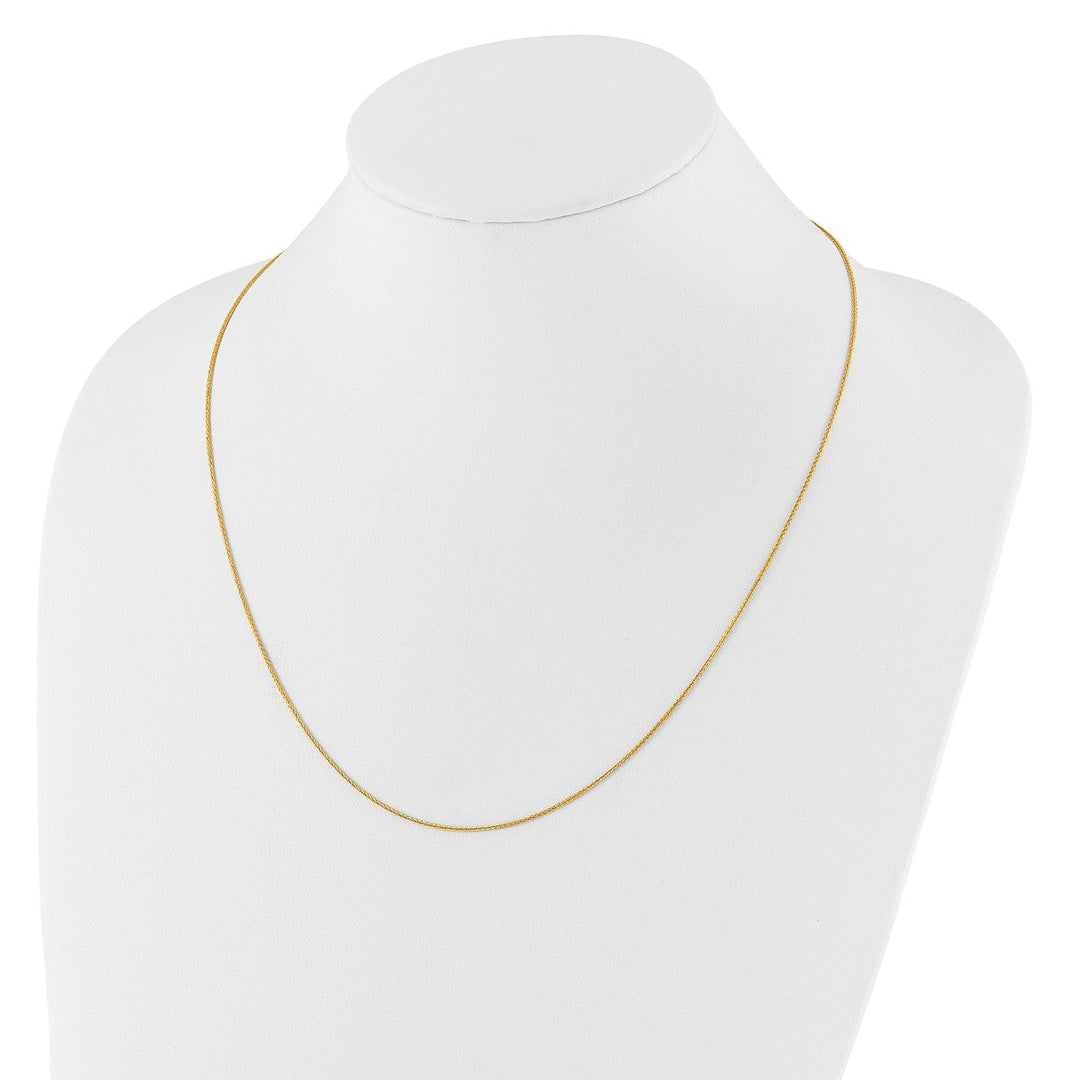 Gold 1mm Spiga (Wheat) Chain, 22
