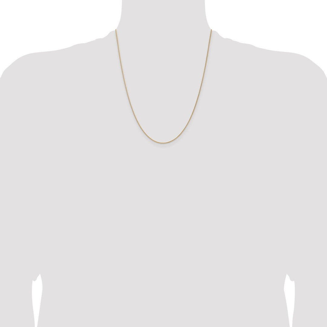 Gold 1mm Spiga (Wheat) Chain, 22