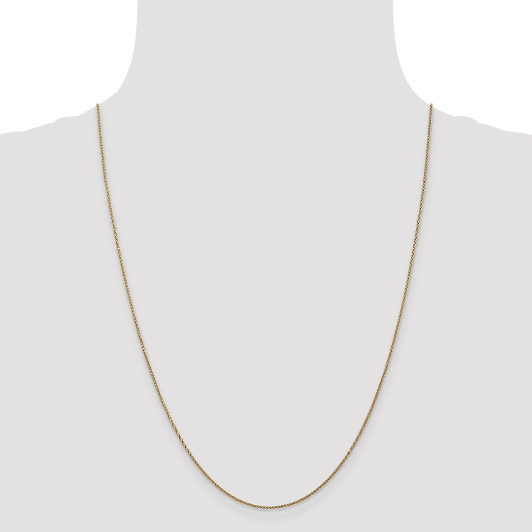 Gold 1mm Spiga (Wheat) Chain, 24