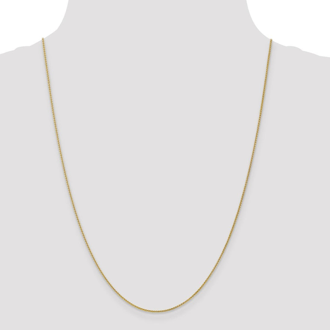 Gold 1mm Spiga (Wheat) Chain, 24