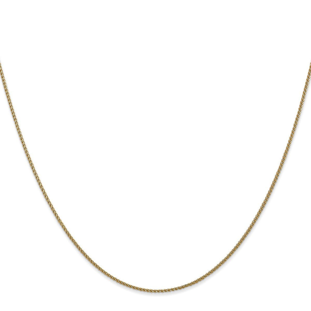 Gold 1mm Spiga (Wheat) Chain, 24