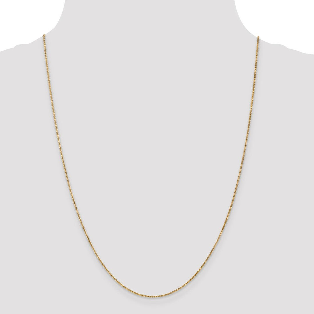 Gold 1mm Spiga (Wheat) Chain, 24