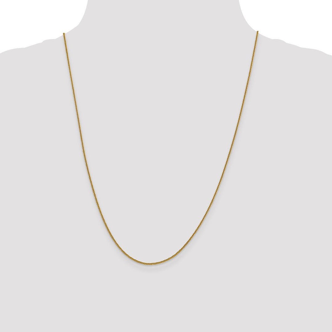 Gold 1mm Spiga (Wheat) Chain, 24