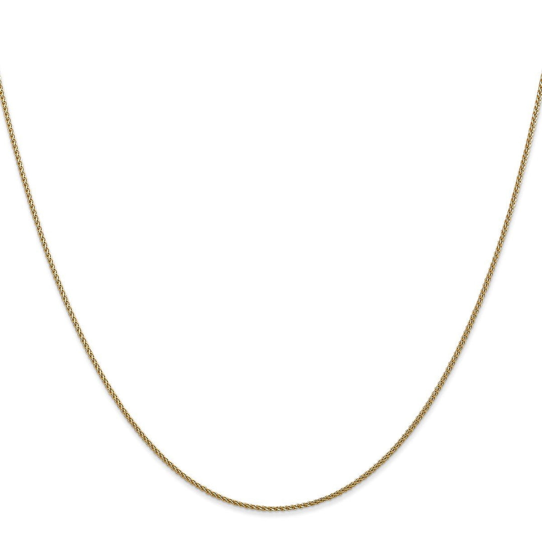 Gold 1mm Spiga (Wheat) Chain, 24