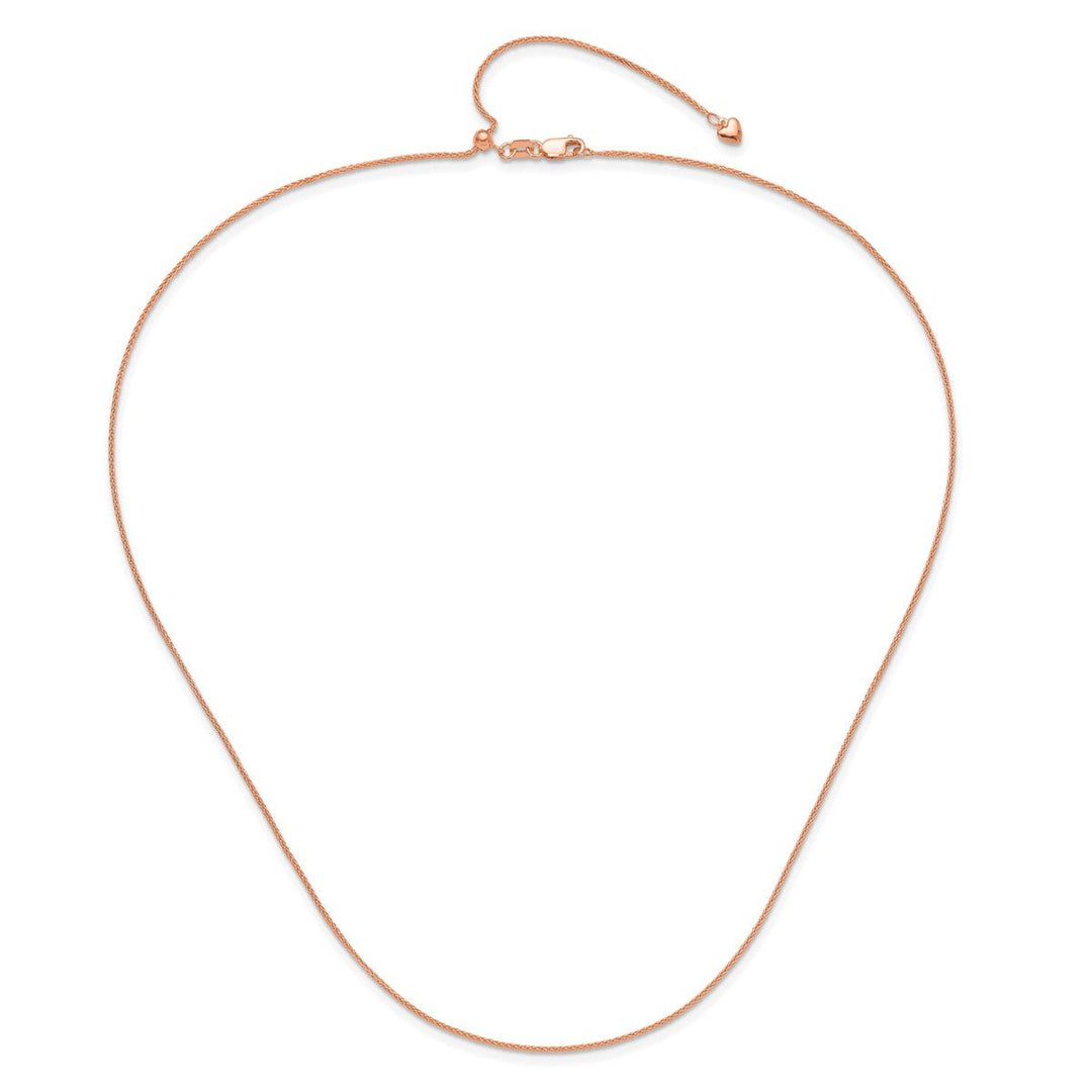 Gold 1mm Spiga (Wheat) Chain, 30