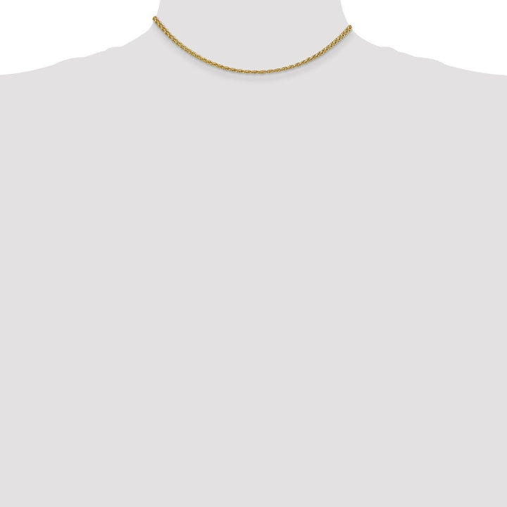 Gold 2.1mm Spiga (Wheat) Chain, 14" - Chain - Design Jewellers Edmonton